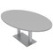 Skutchi Designs 45.25 in W, 71.5 in L, 29 in H, Engineered Wood Top, Grey HAR-OVL-46X72-DOU-XD01 - alternate 1